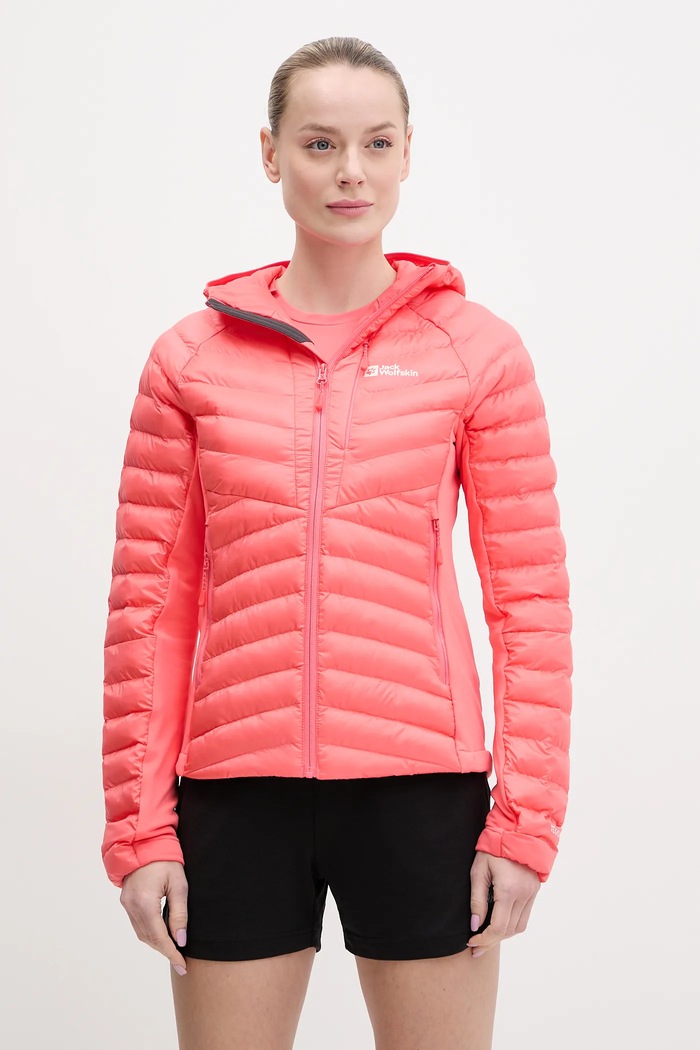 Sportovní bunda Jack Wolfskin Routeburn Pro s podšívkou oranžová 1207192