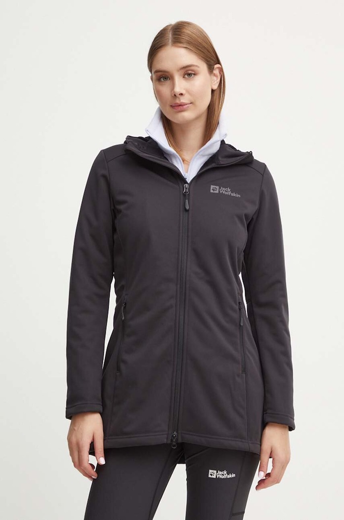 Яке за спортове на открито Jack Wolfskin Windhain лека изолация черен 1307781