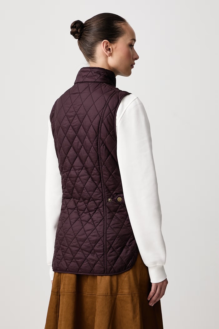 Odzież Barbour Bezrękawnik damski Otterburn Quilted Gilet LGI0003 bordowy
