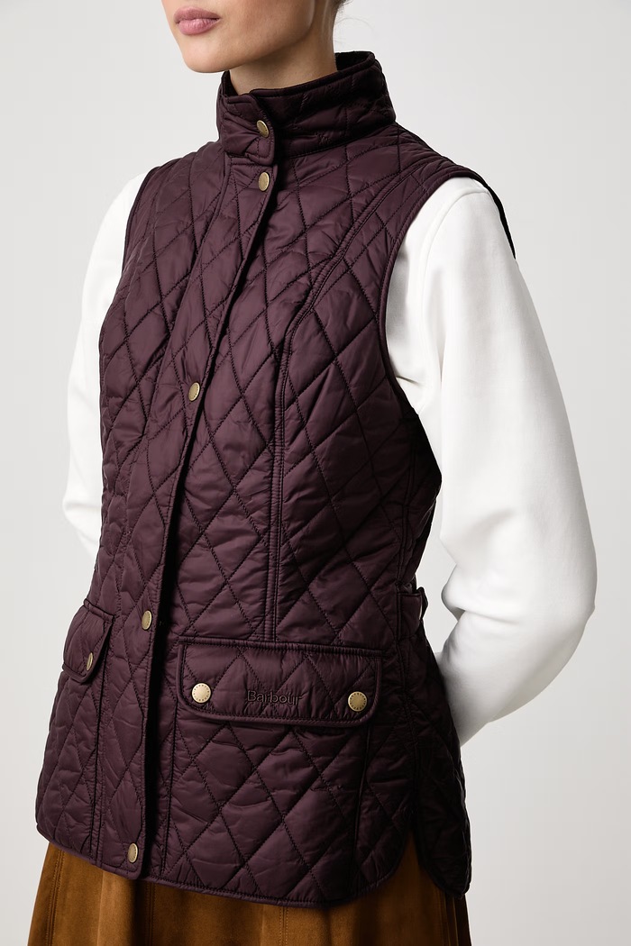 Bezrękawnik damski Otterburn Quilted Gilet Barbour LGI0003 bordowy