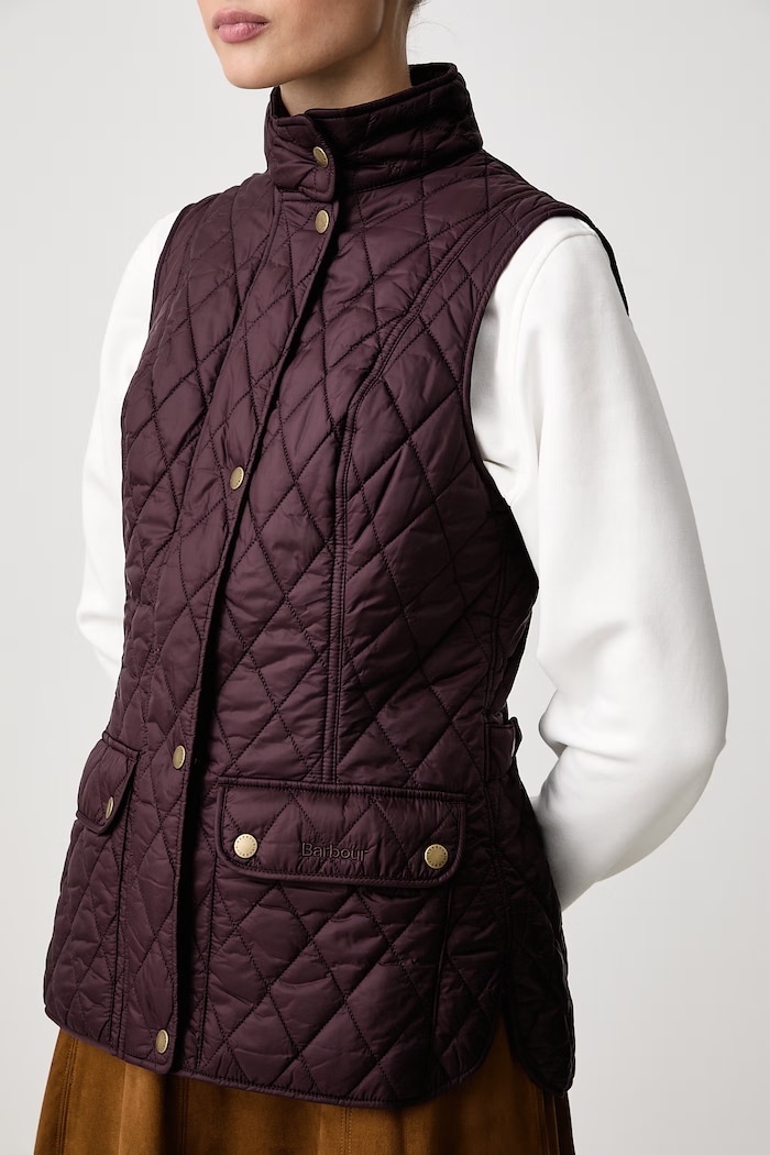 Bezrękawnik damski Otterburn Quilted Gilet Barbour LGI0003 bordowy