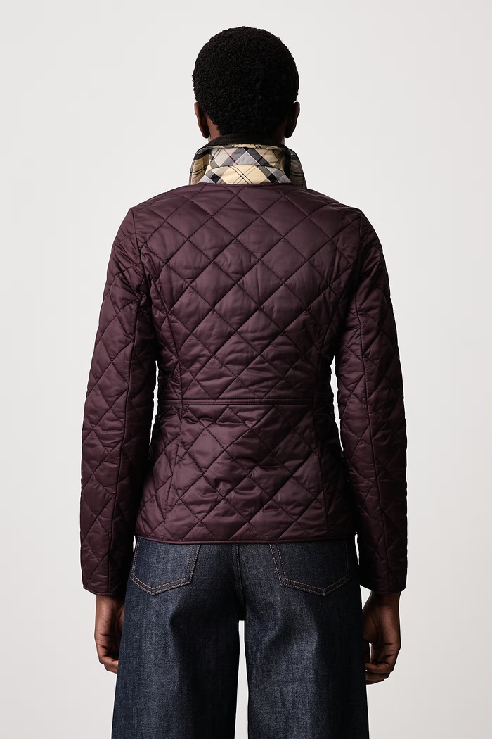 Odzież Barbour Kurtka pikowana damska Deveron Quilt LQU1012 bordowy