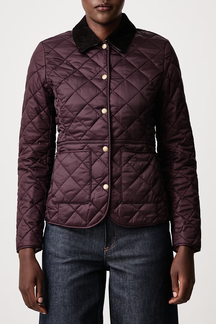 Kurtka pikowana damska Deveron Quilt Barbour bordowy LQU1012