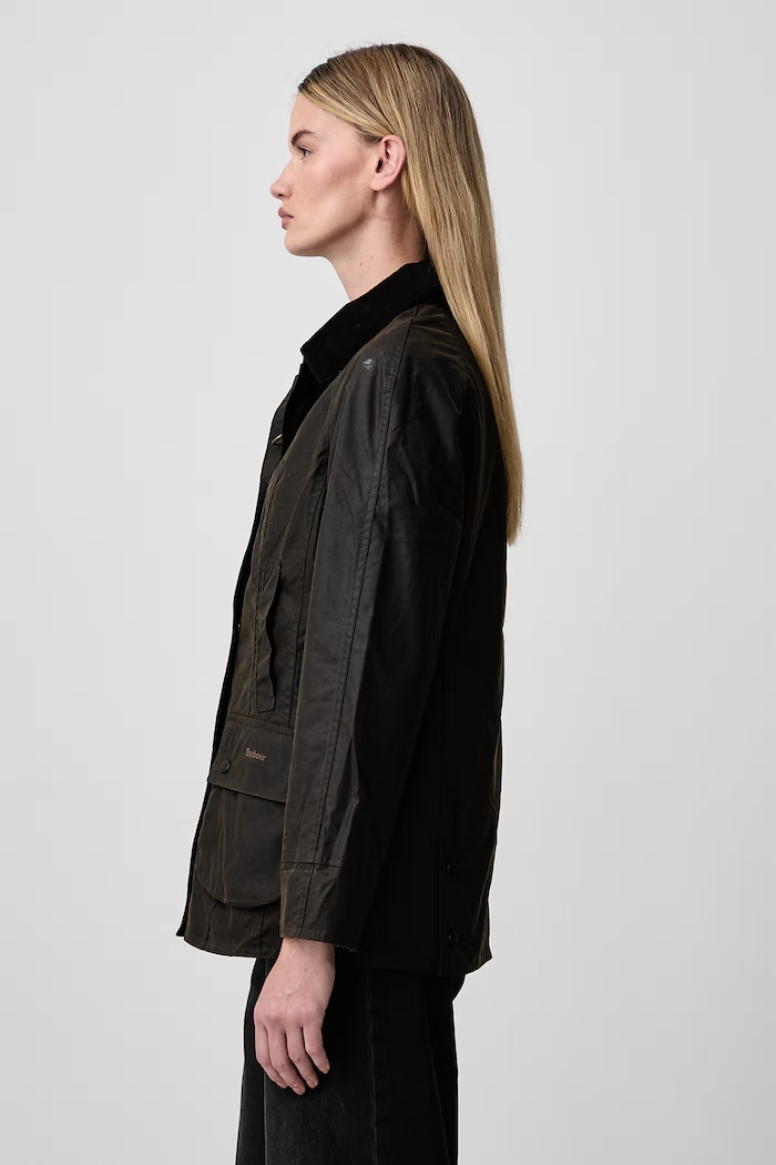 Kurtka bawełniana Classic Beadnell Wax Jacket Barbour LWX0668 brązowy