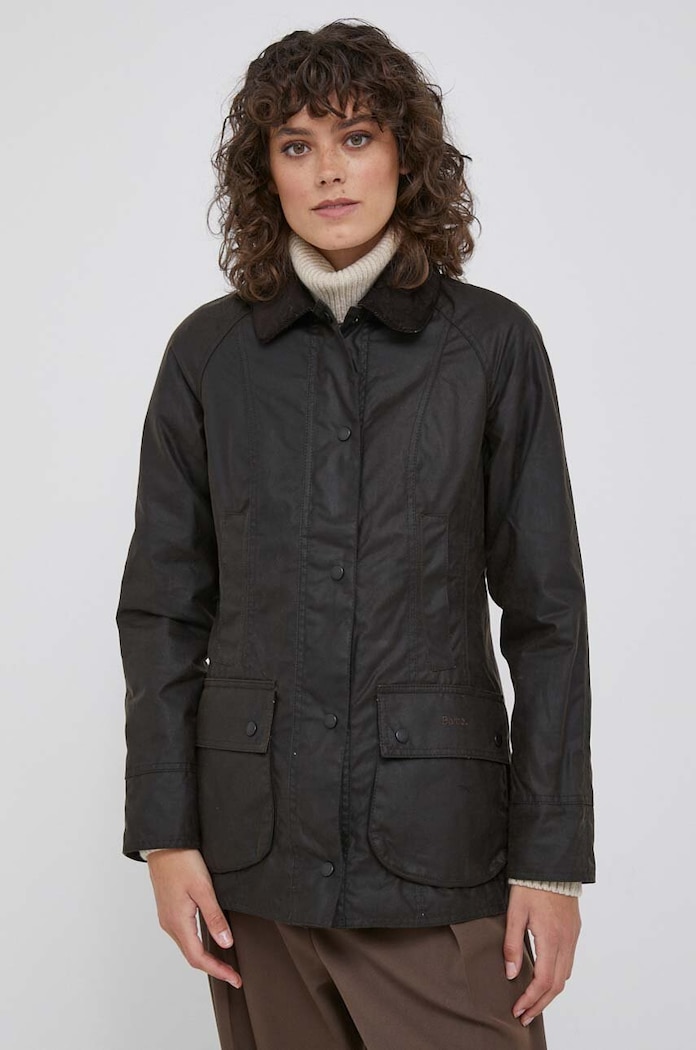 Бавовняна куртка Barbour коричневий LWX0668