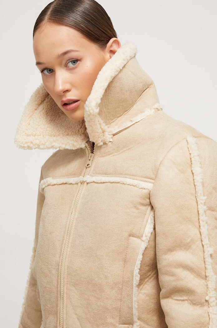 Jakna Abercrombie & Fitch za prijelazno razdoblje bež KI144.3179.414