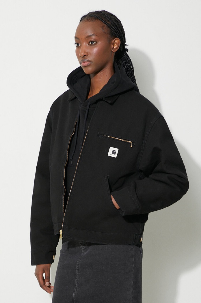 Carhartt WIP geacă din denim negru I032236.00E02