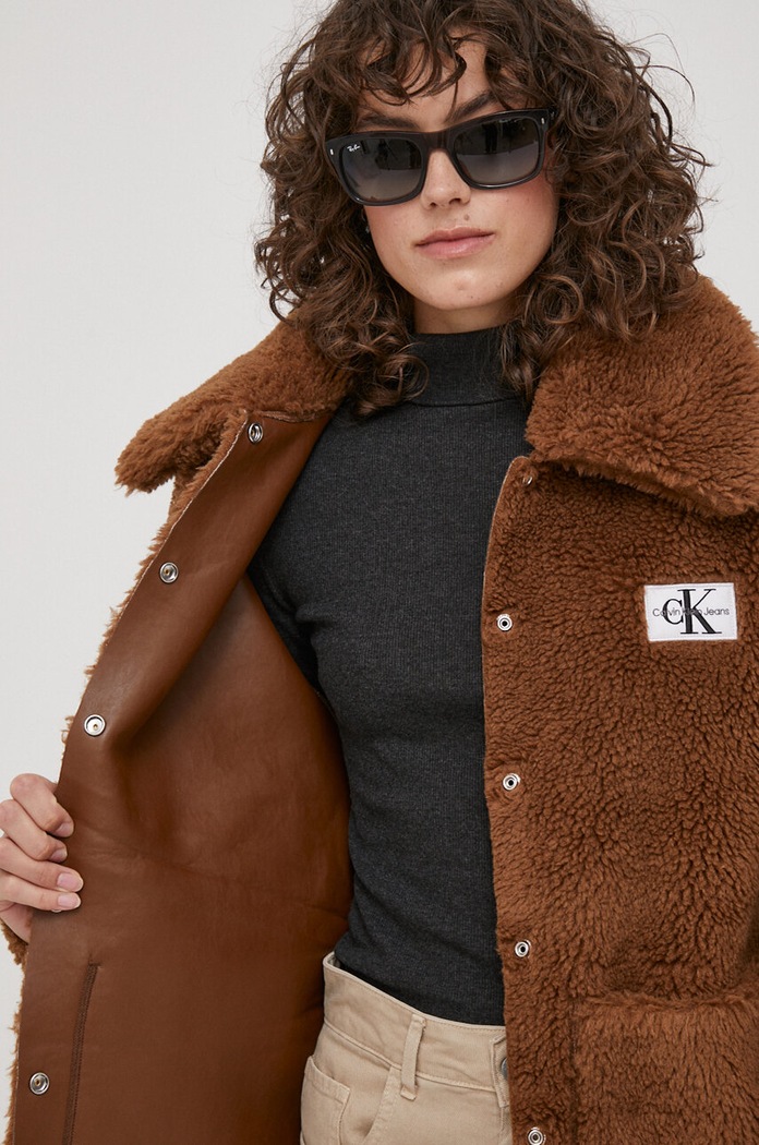 Calvin Klein Jeans kurtka brązowy J20J221893