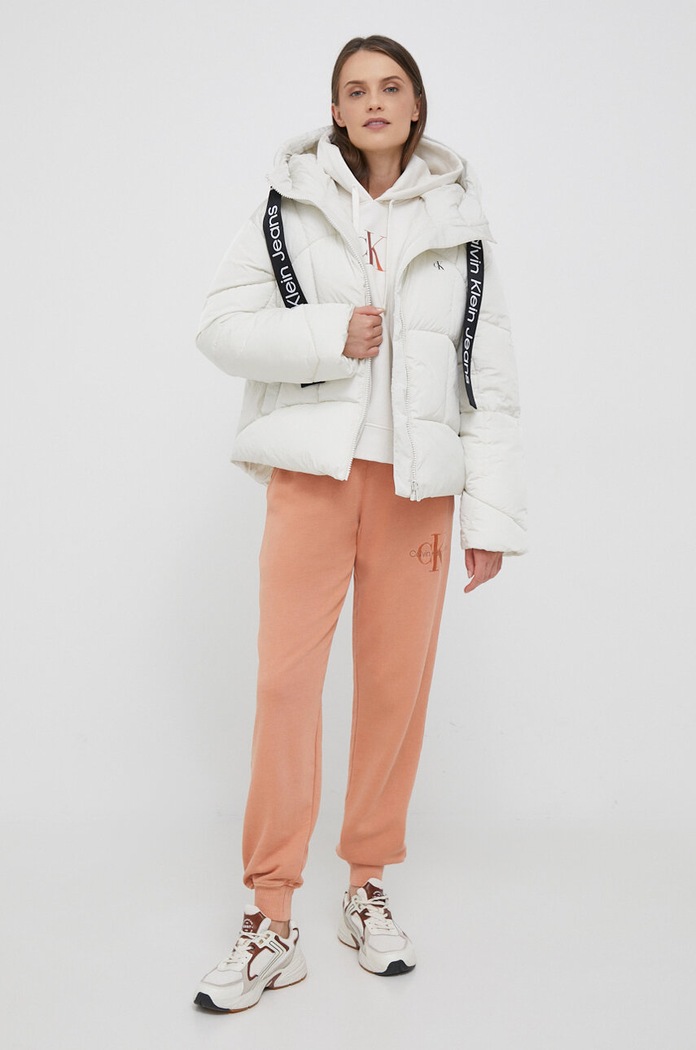 Яке Calvin Klein Jeans уголемена бежов J20J221901
