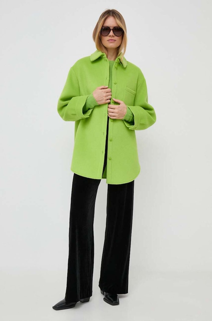 Košilová bunda MAX&Co. x Anna Dello Russo C0840323 zelená AW23