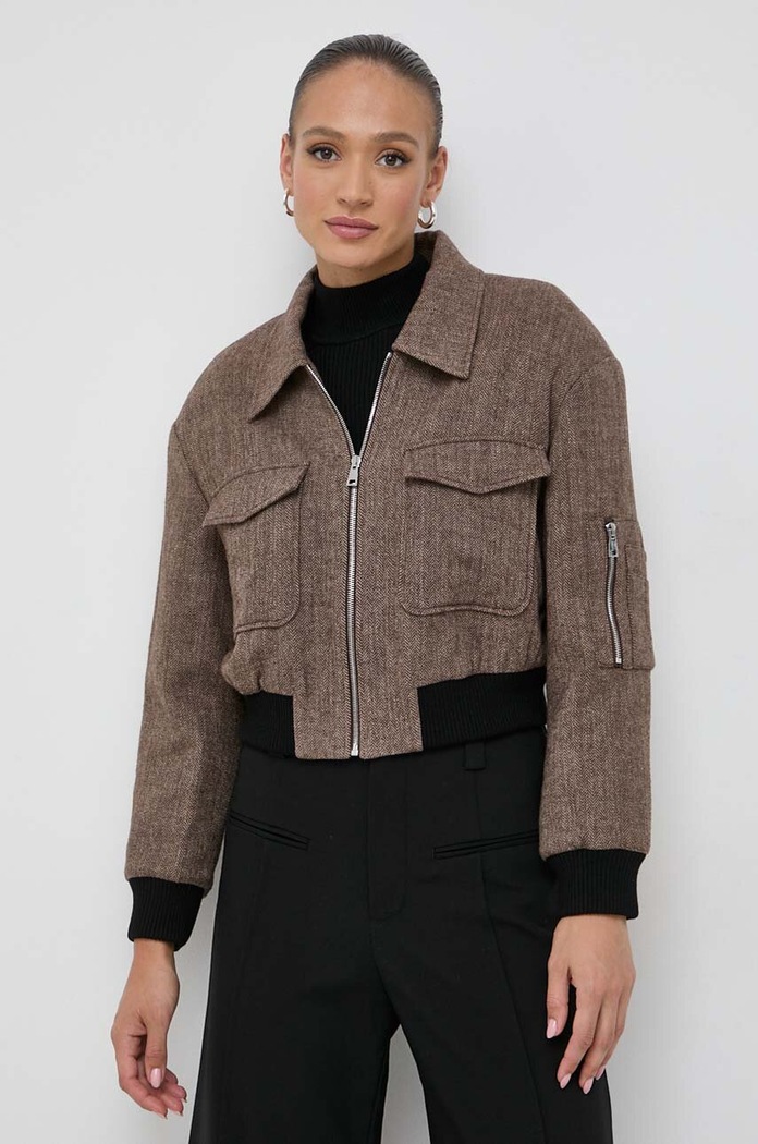 Vlněná bunda Miss Sixty béžová 6T3MJ4170000