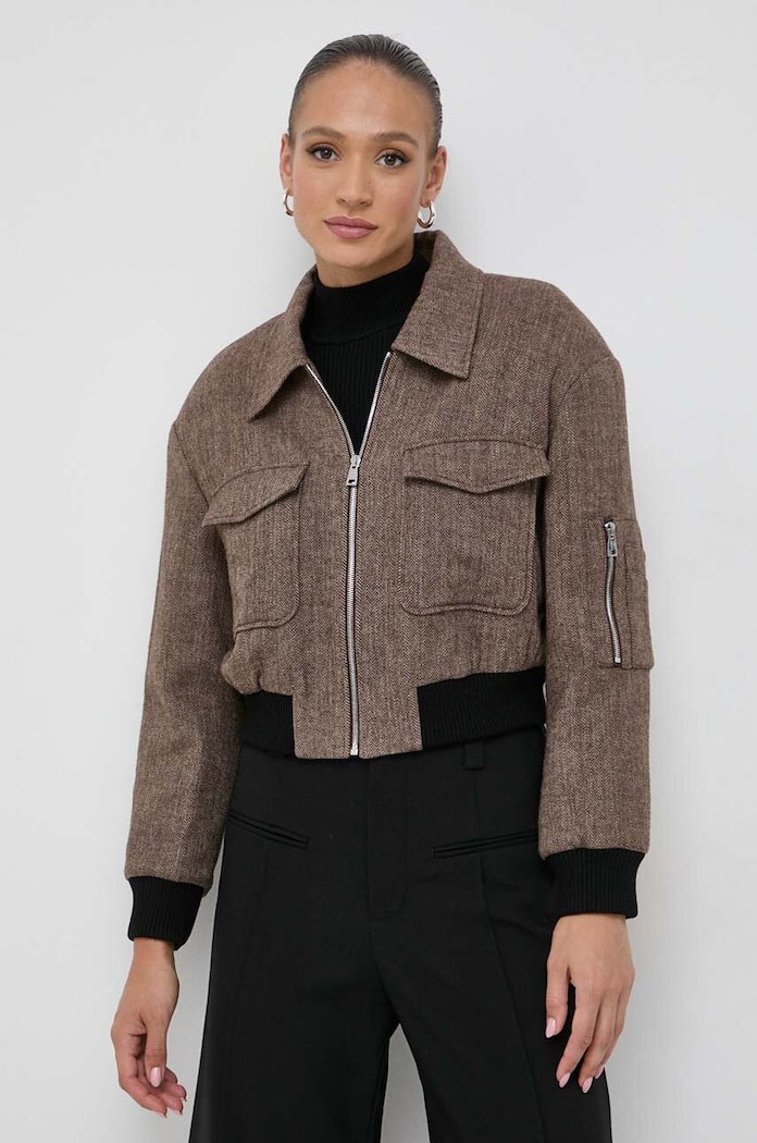 Vlněná bunda Miss Sixty béžová 6T3MJ4170000