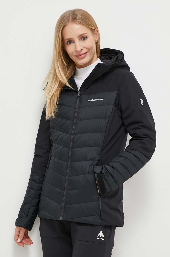 Péřová lyžařská bunda Peak Performance Blackfire zimní sporty černá G78012