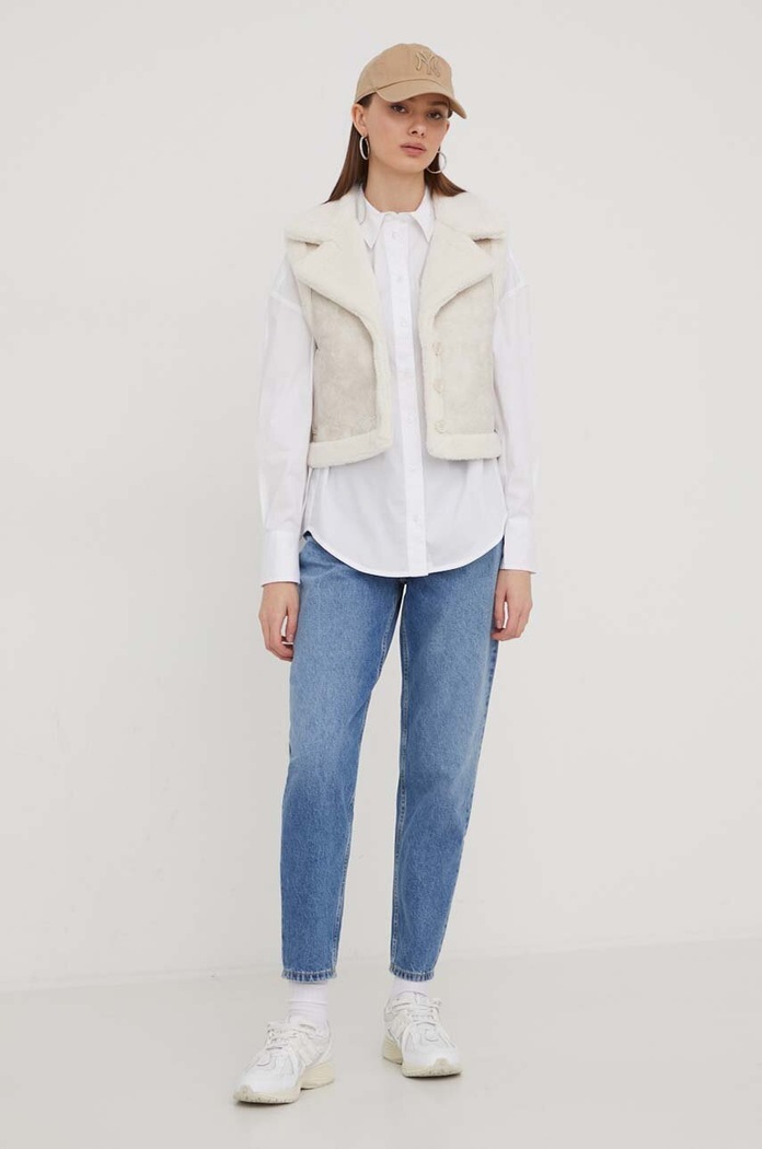 Hollister Co. bezrękawnik KI344.4009.178 beżowy AW23