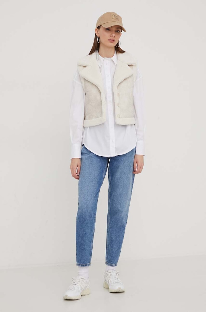 Hollister Co. bezrękawnik KI344.4009.178 beżowy AW23