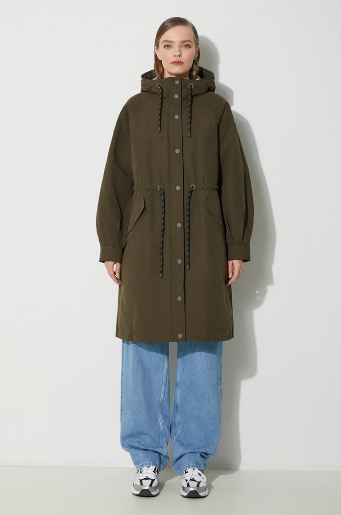 Одежда Куртка Woolrich Check Lined Long Parka CFWWOU0854FRUT3490 зелёный