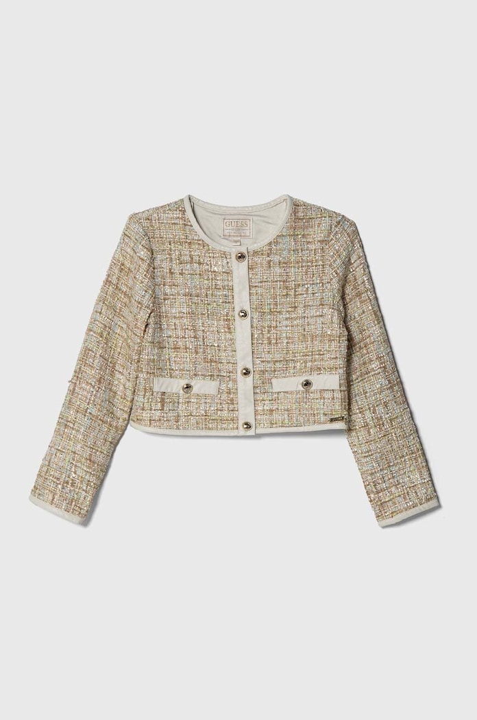 Детско яке с вълна Guess без качулка бежов J3YN00.WFJT0.9BYX