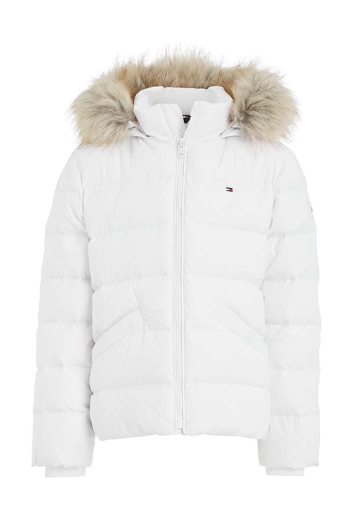 Detská páperová bunda Tommy Hilfiger KG0KG07399.128.176.9BYX biela AW23