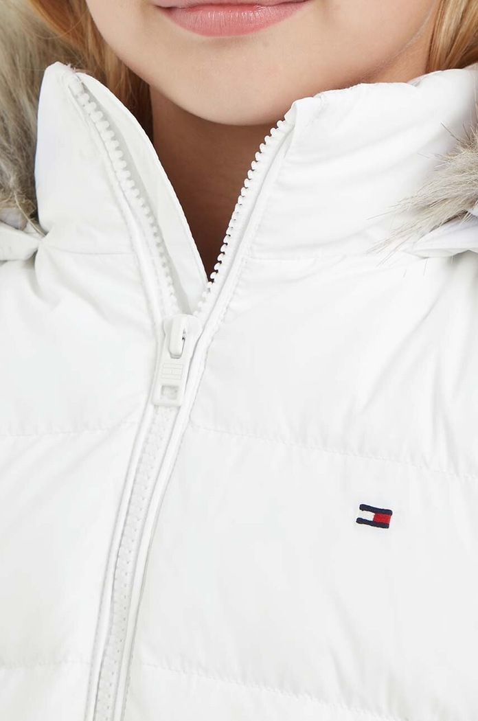 Detská páperová bunda Tommy Hilfiger biela KG0KG07399.128.176.9BYX