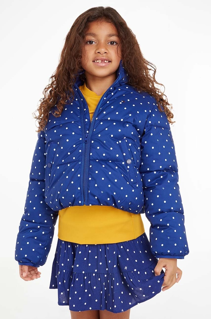 Dječja jakna Tommy Hilfiger Planet friendly mornarsko plava KG0KG07654.74.122.9BYX