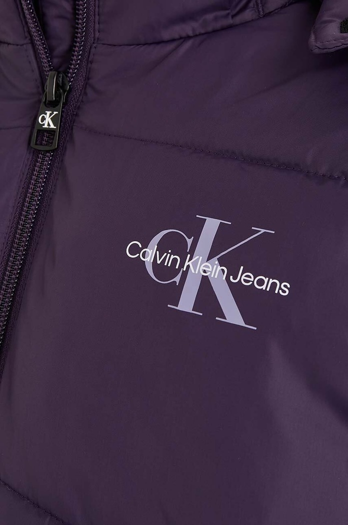 Otroška jakna Calvin Klein Jeans vijolična IG0IG02056.9BYX