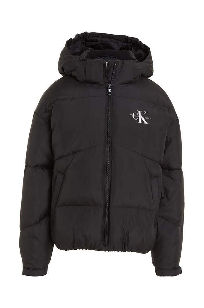 Παιδικό μπουφάν Calvin Klein Jeans IG0IG02056.9BYX μαύρο AW24