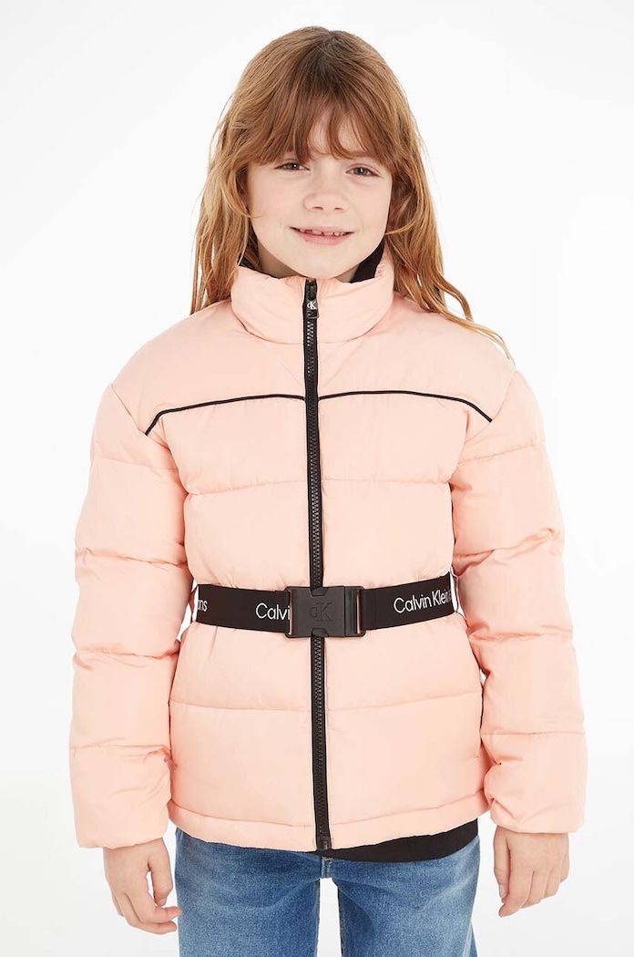 Calvin Klein Jeans kurtka dziecięca bez kaptura różowy IG0IG02057.9BYX