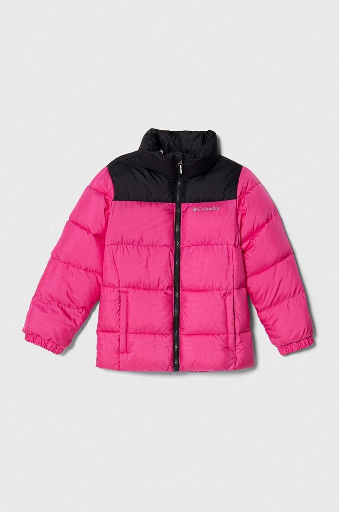 Columbia kurtka dziecięca U Puffect Jacket bez kaptura różowy 2050302