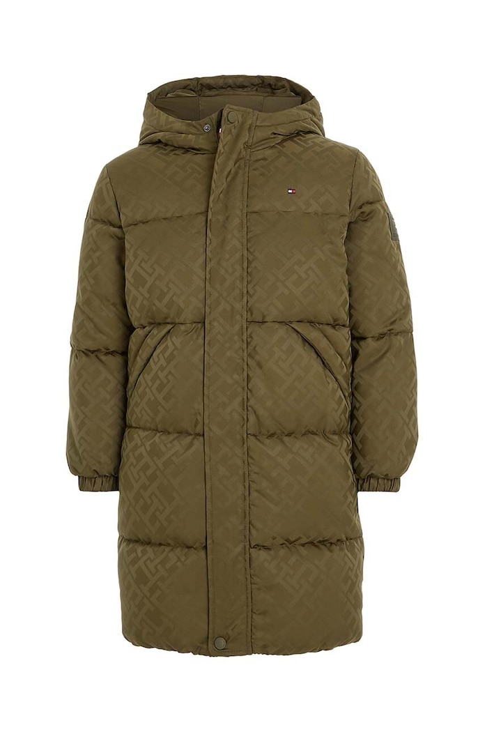 Παιδικό μπουφάν Tommy Hilfiger KS0KS00524.9BYX πράσινο AW23