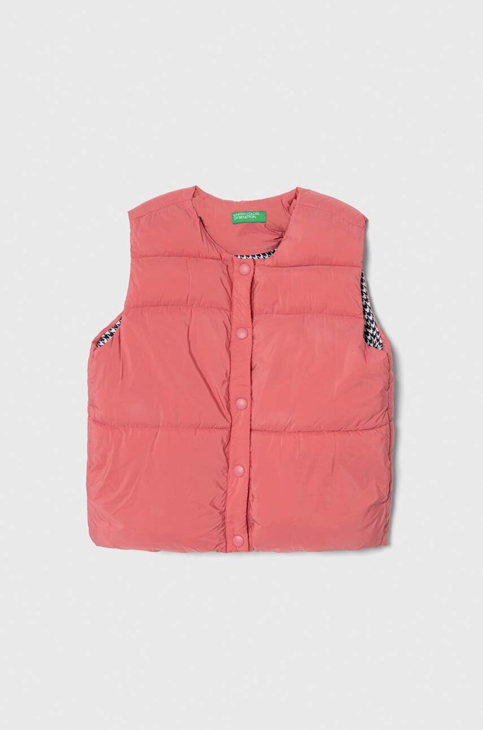 United Colors of Benetton bezrękawnik dziecięcy bez kaptura różowy 2TPXCJ00H.G.SEASONAL