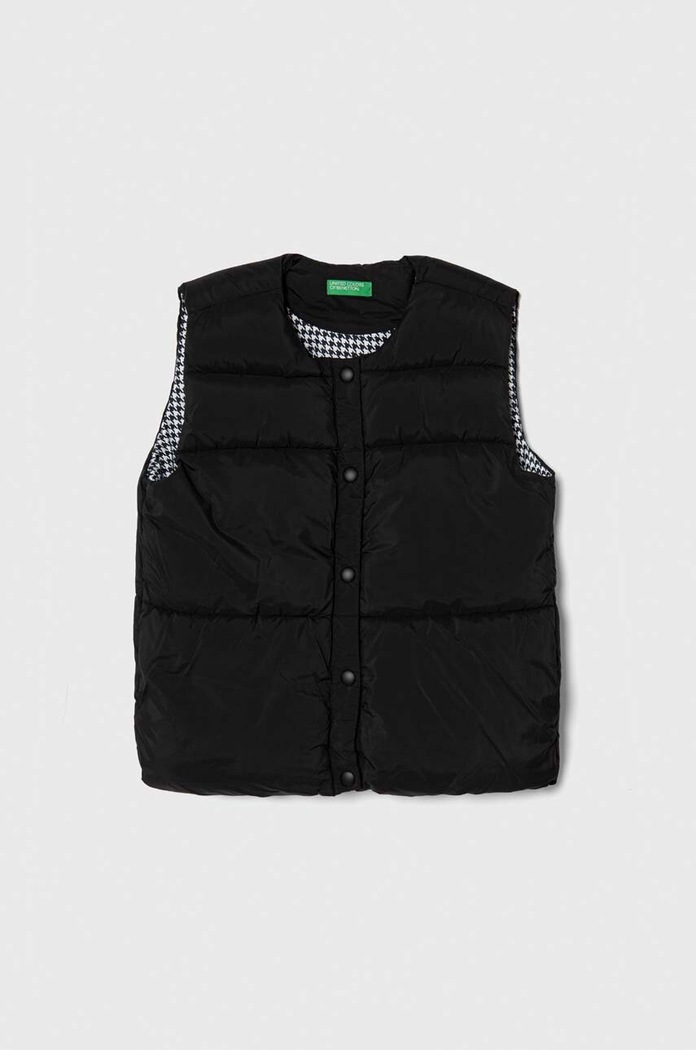 United Colors of Benetton bezrękawnik dziecięcy bez kaptura czarny 2TPXCJ00H.G.SEASONAL