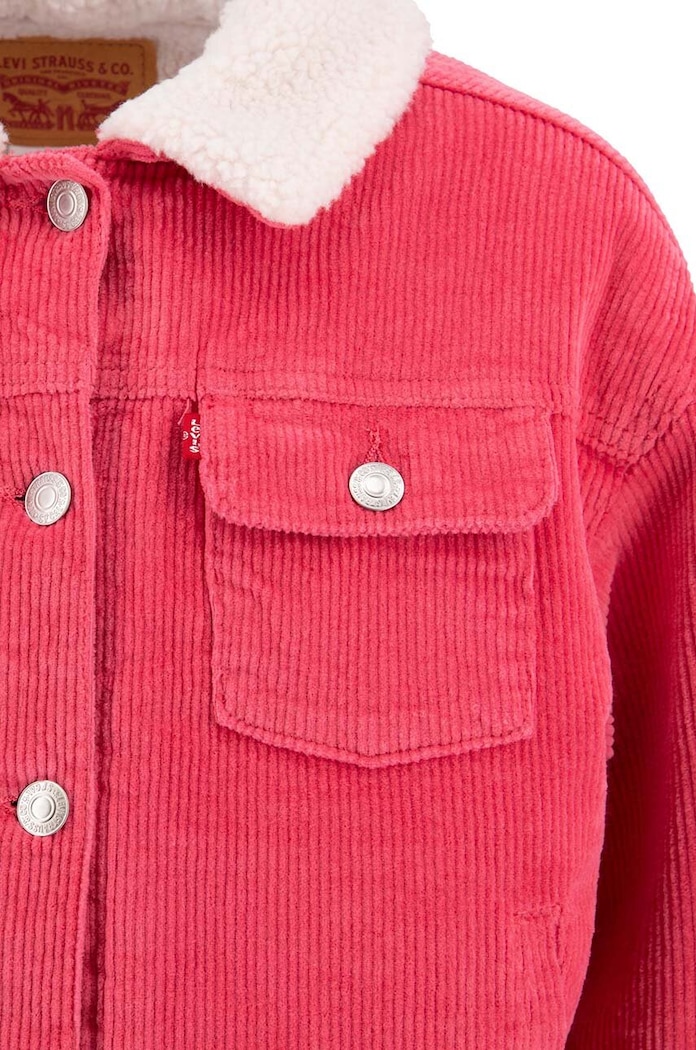 Levi's geacă din denim pentru copii roz 4EJ310