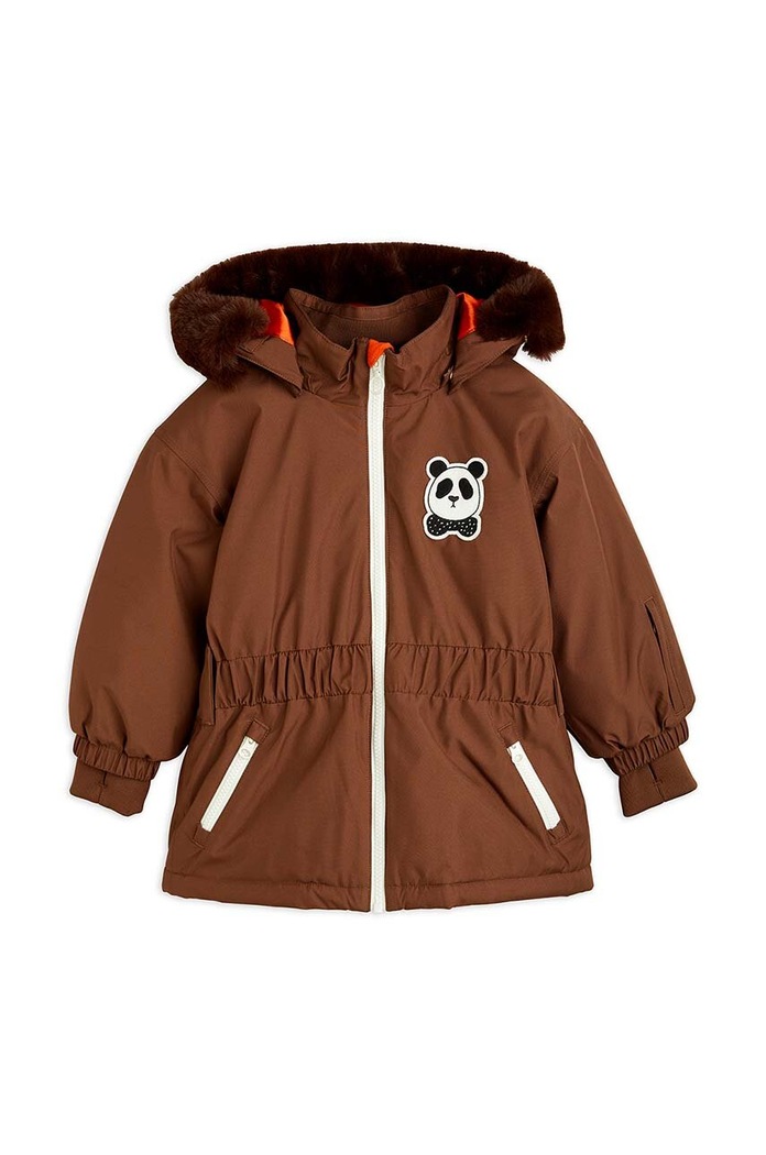 Παιδικό μπουφάν Mini Rodini 2376013816 καφέ AW23