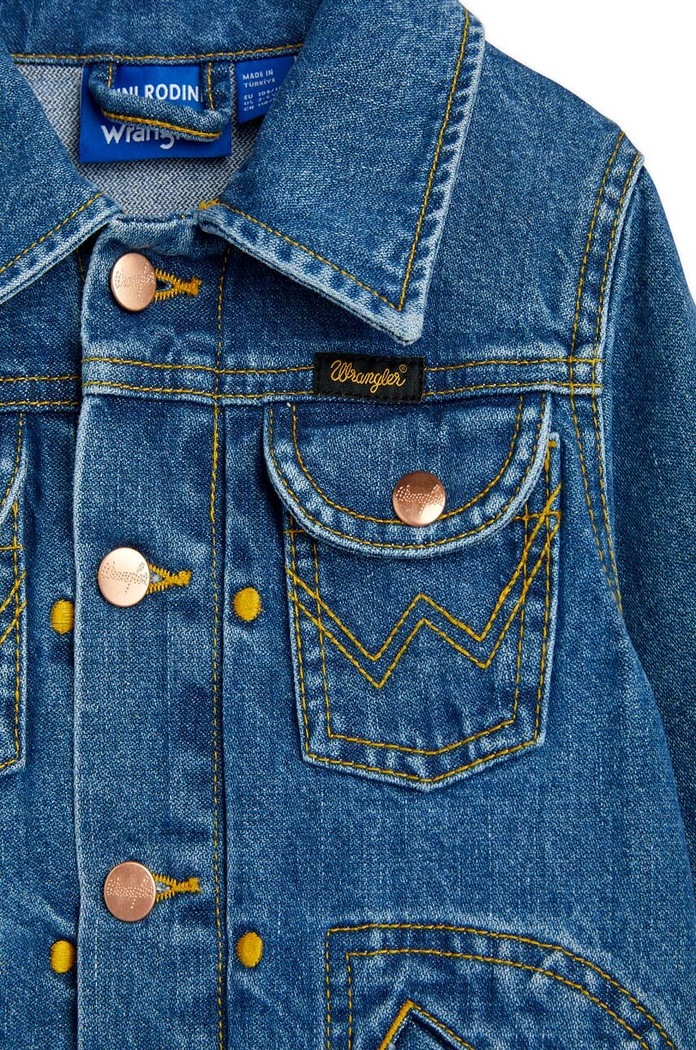 Detská rifľová bunda Mini Rodini Mini Rodini x Wrangler 2381010460