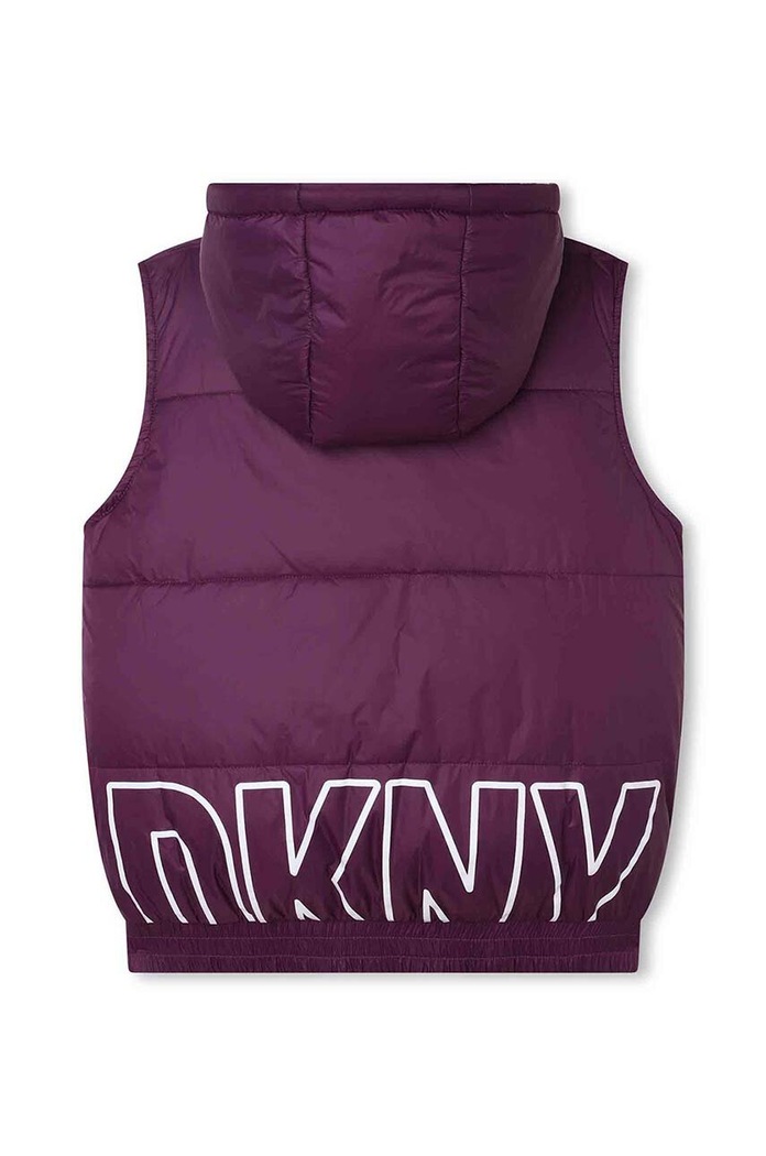 Dětská oboustranná vesta Dkny D56001.162.174 fialová AW23