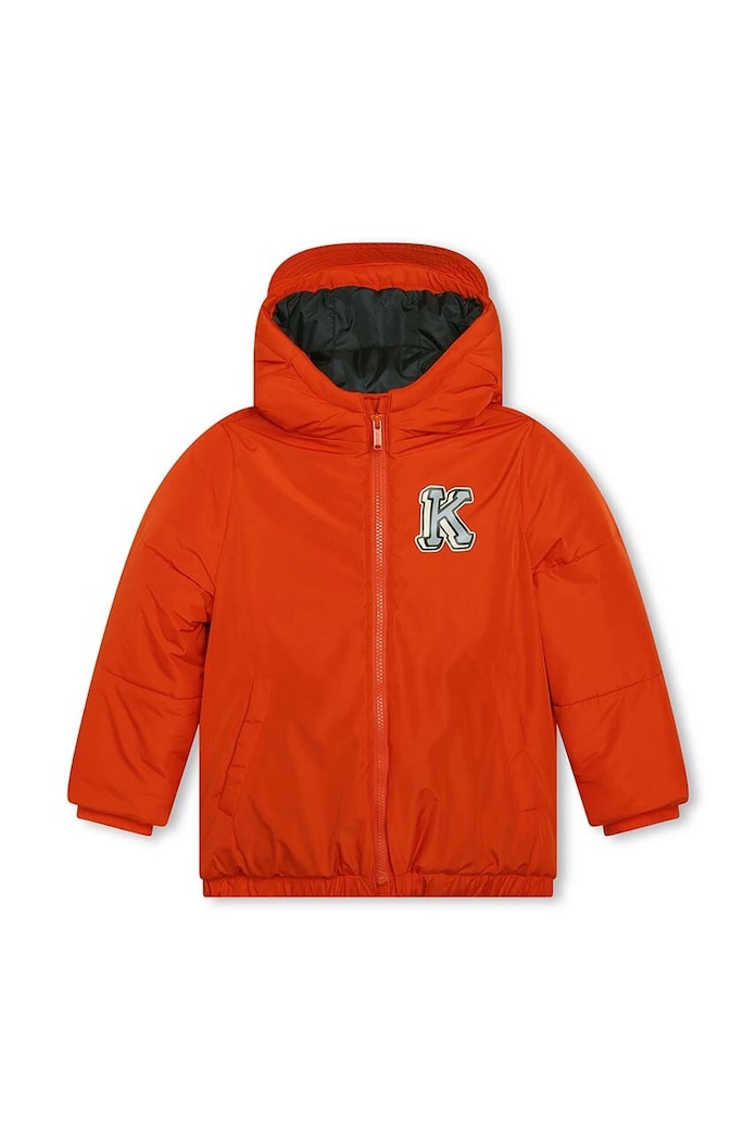 Dětská bunda Kenzo Kids s podšívkou oranžová K26101.162