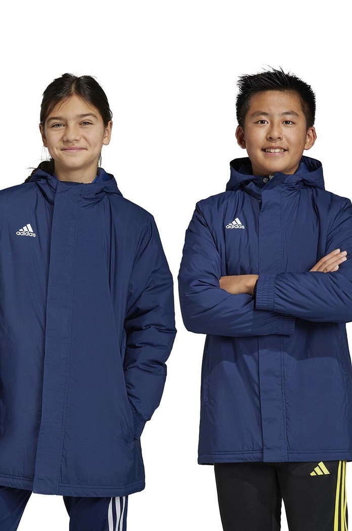 Detská bunda adidas Performance jemné zateplenie tmavomodrá IB6079