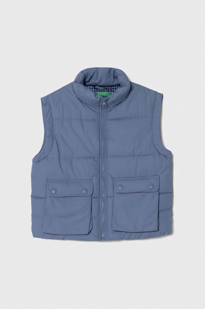 United Colors of Benetton bezrękawnik dziecięcy bez kaptura niebieski 2987CJ00G.G.SEASONAL