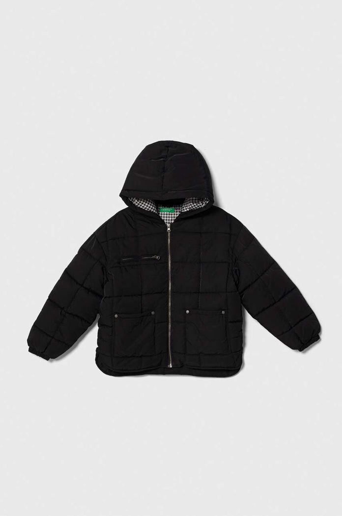 Dječja jakna United Colors of Benetton Planet friendly crna 2987CN02R.G.SEASONAL