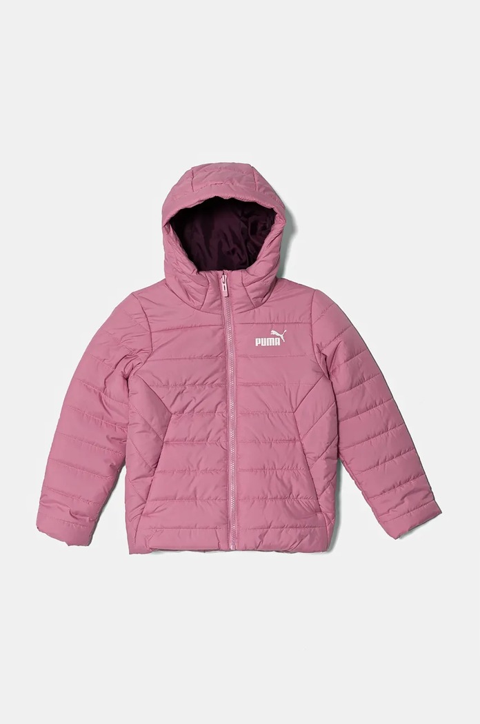 Dětská bunda Puma ESS Hooded Padded Jacket s podšívkou růžová 670559