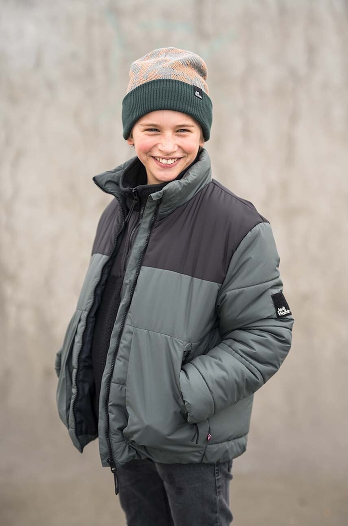 Детско яке Jack Wolfskin TEEN INS с изолация зелен 1610191