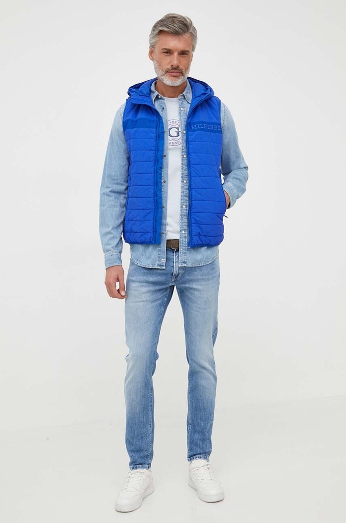 Αμάνικο μπουφάν Tommy Hilfiger MW0MW31637 μπλε AW23