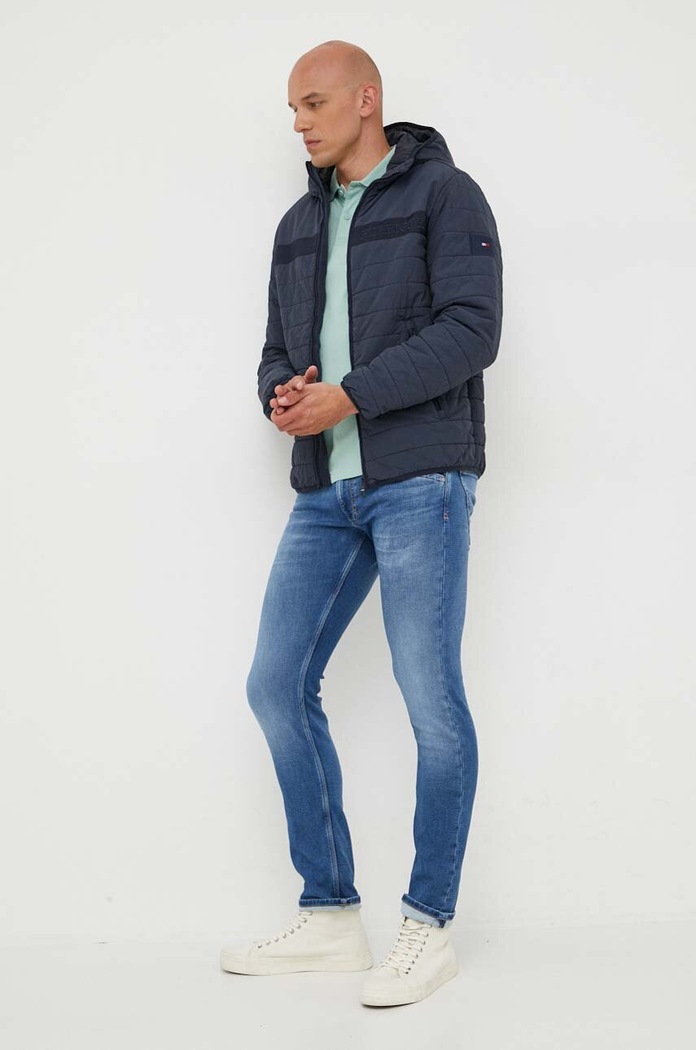 Bunda Tommy Hilfiger MW0MW31639 tmavomodrá AW23