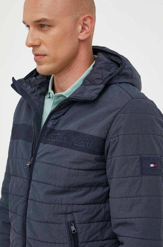 Bunda Tommy Hilfiger tmavomodrá MW0MW31639