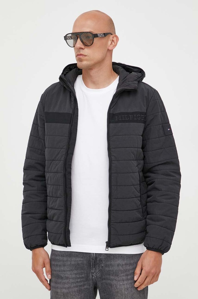 Bunda Tommy Hilfiger čierna MW0MW31639