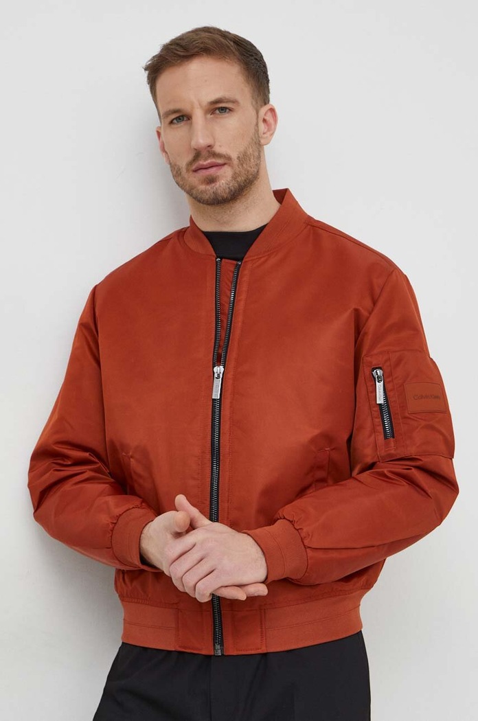 Bunda Calvin Klein bomber hnedá K10K109907