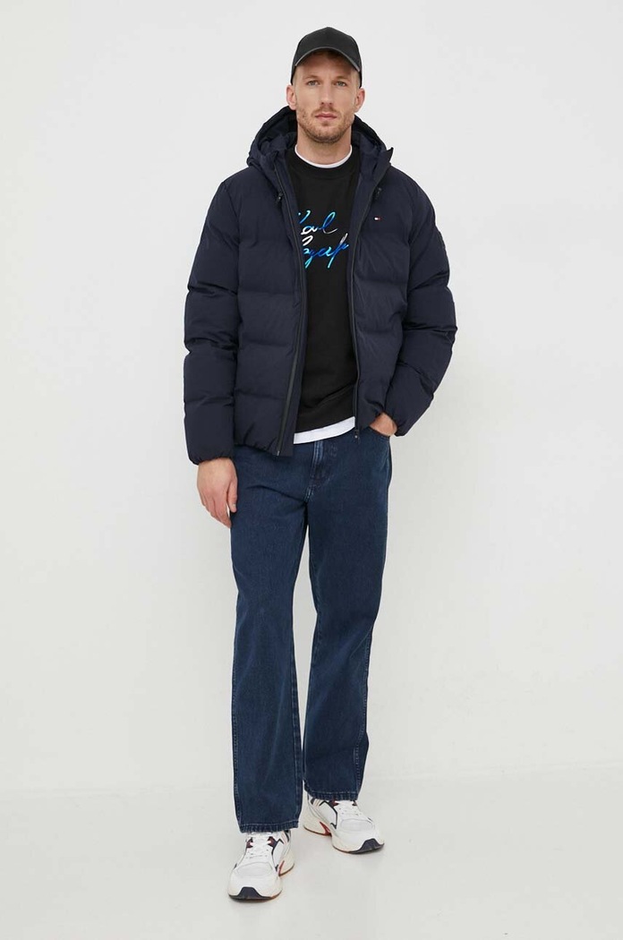 Μπουφάν Tommy Hilfiger MW0MW33958 σκούρο μπλε AW24