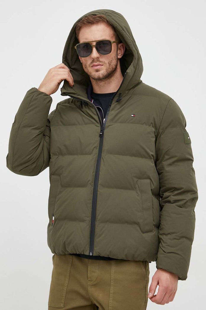 Tommy Hilfiger rövid kabát szigetelt zöld MW0MW33958