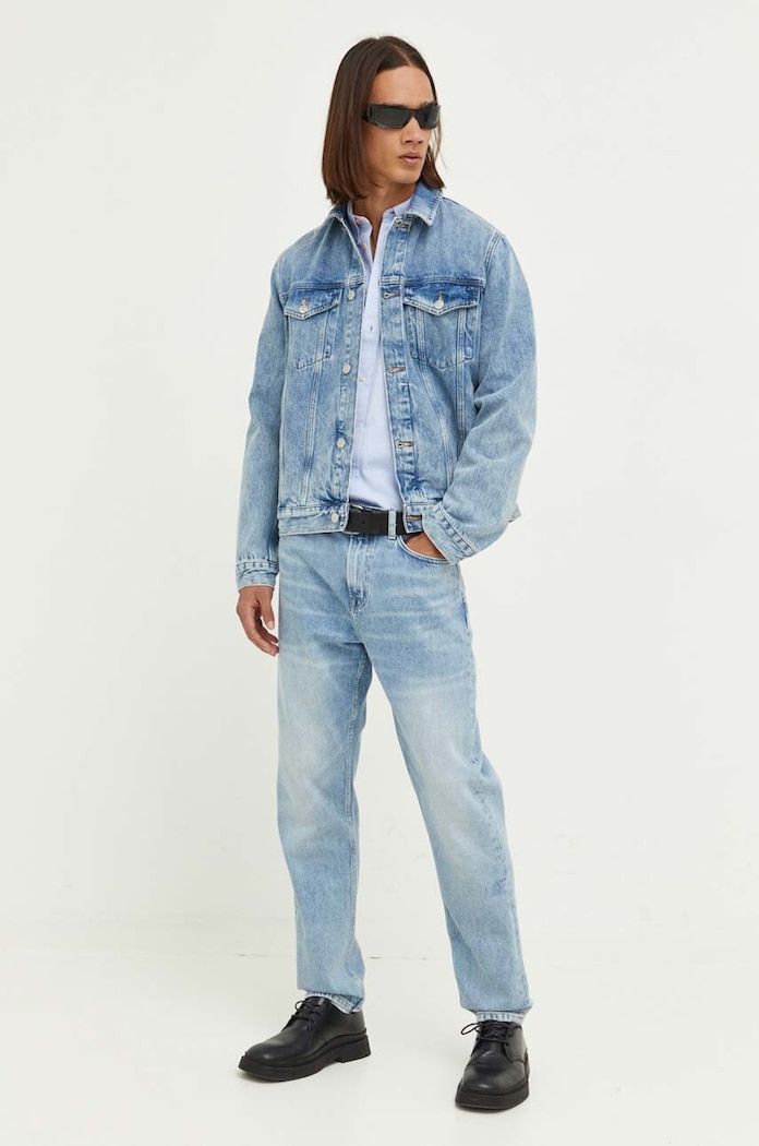 Samsoe Samsoe kurtka jeansowa M23200042 niebieski AW23
