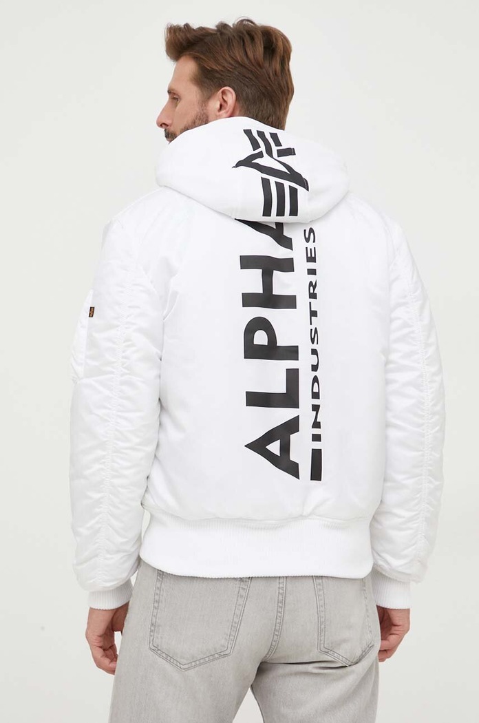 Îmbrăcăminte Alpha Industries Geacă bomber MA-1 ZH Back Print 128113 alb